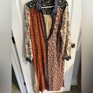 Natural life patchwork dress